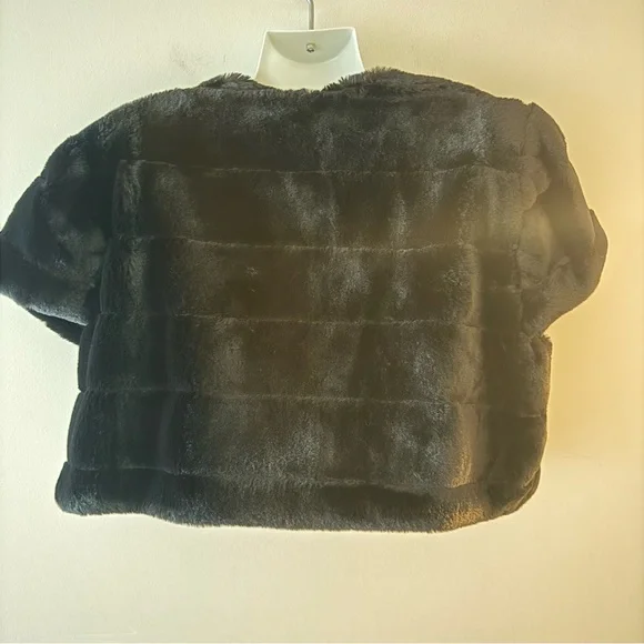 Jason Wu Black Faux Fur Vest bolero - Picture 5 of 10